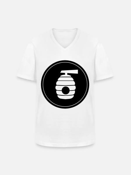 Beekeeper Icon honey - Men's V-Neck T-Shirt - white