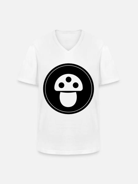 Pilze Symbol - Männer-T-Shirt mit V-Ausschnitt - Weiß