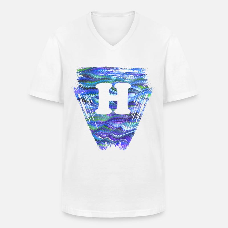 Triangle E 103 h - Men's V-Neck T-Shirt - white