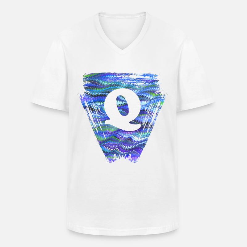 Triangle E 103 Q - T-shirt col V Homme - blanc