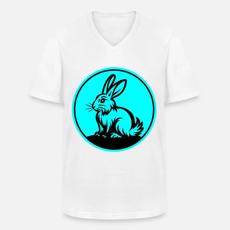 Bunny Easter Symbol - Men's V-Neck T-Shirt - white