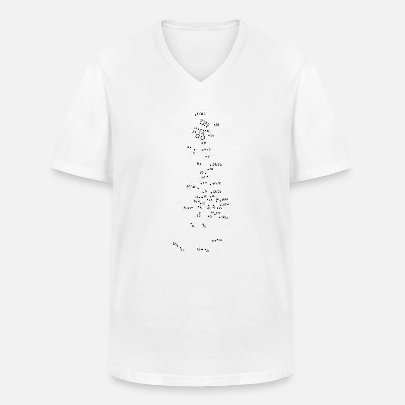 Connecting Points Spiel - Tier Giraffe - Männer-T-Shirt mit V-Ausschnitt - Weiß