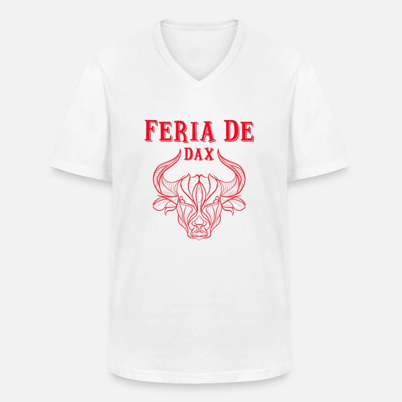 Feria de Dax - Männer-T-Shirt mit V-Ausschnitt - Weiß