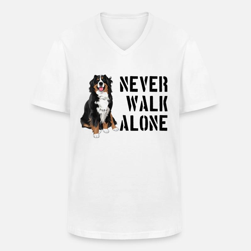 Berner Sennenhund - Männer-T-Shirt mit V-Ausschnitt - Weiß