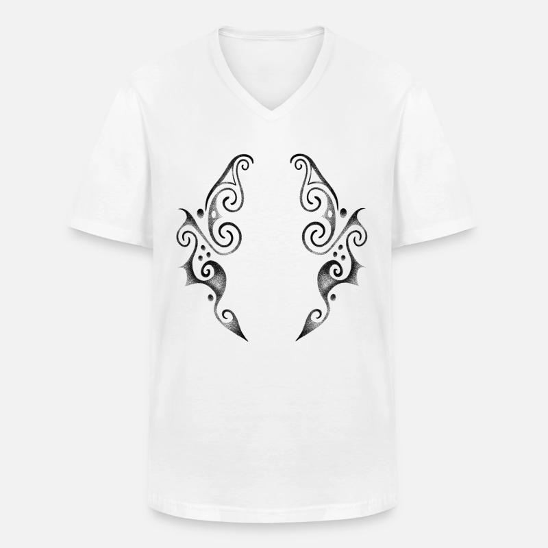 Altes Punktwork-Dotwork-Symbol - Männer-T-Shirt mit V-Ausschnitt - Weiß