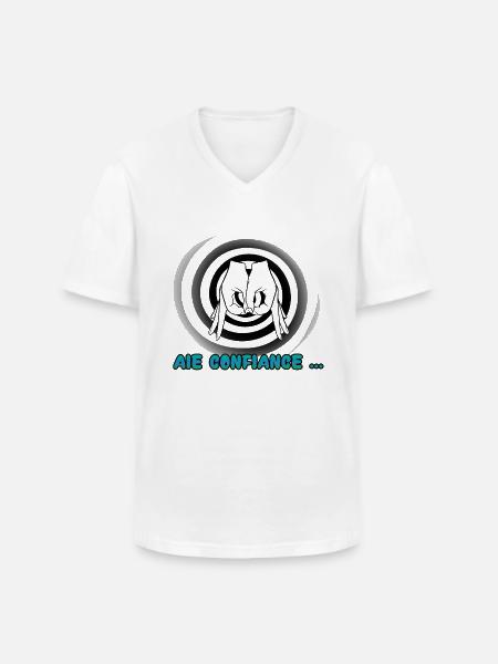 Piège hypnose confiance - T-shirt col V Homme - blanc