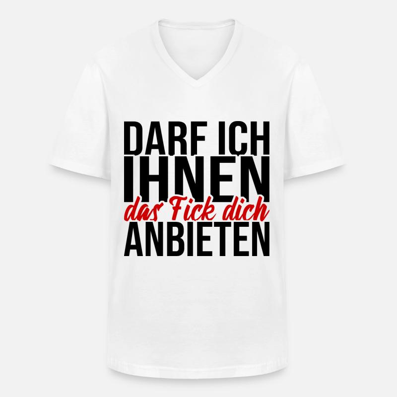 Lustige Sprüche Beleidigungen Sarkasmus - Männer-T-Shirt mit V-Ausschnitt - Weiß