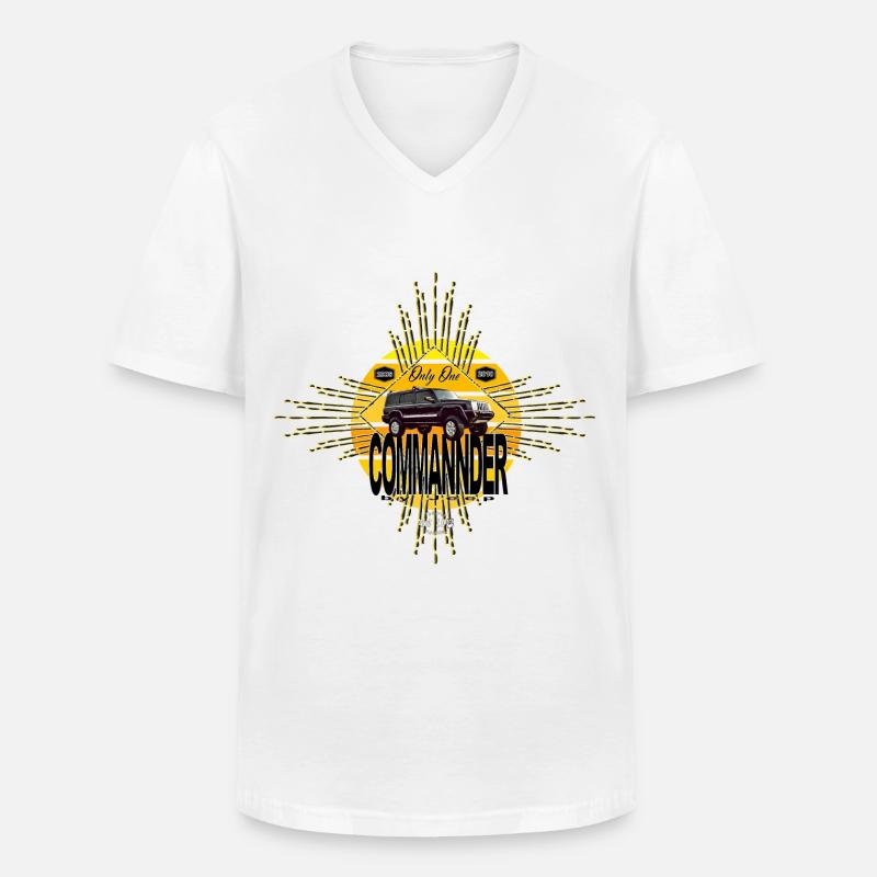 Kommandant nur einer - Männer-T-Shirt mit V-Ausschnitt - Weiß