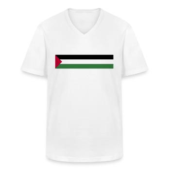 Palästina - Männer-T-Shirt mit V-Ausschnitt - Weiß - Vorne - AI Model Male 185 light (185cm)