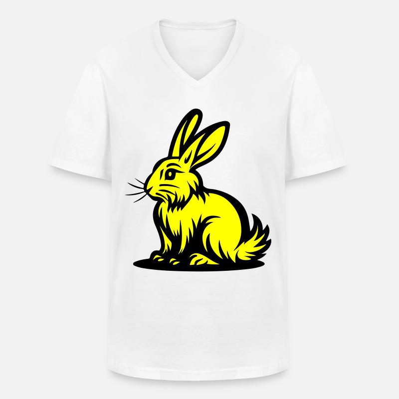 Bunny Easter - Men's V-Neck T-Shirt - white
