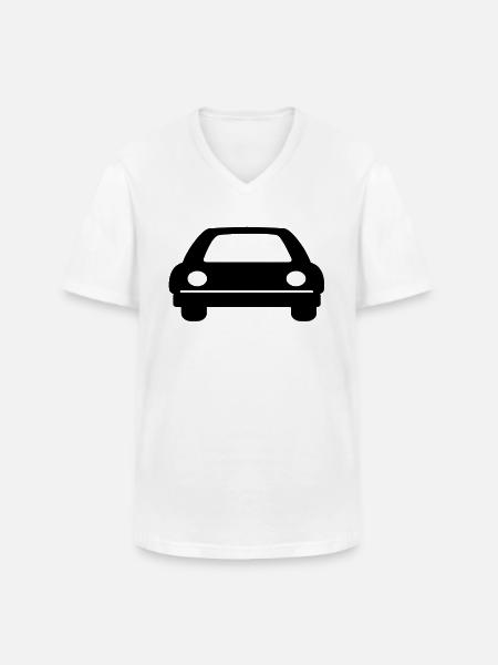 automobile - Men's V-Neck T-Shirt - white