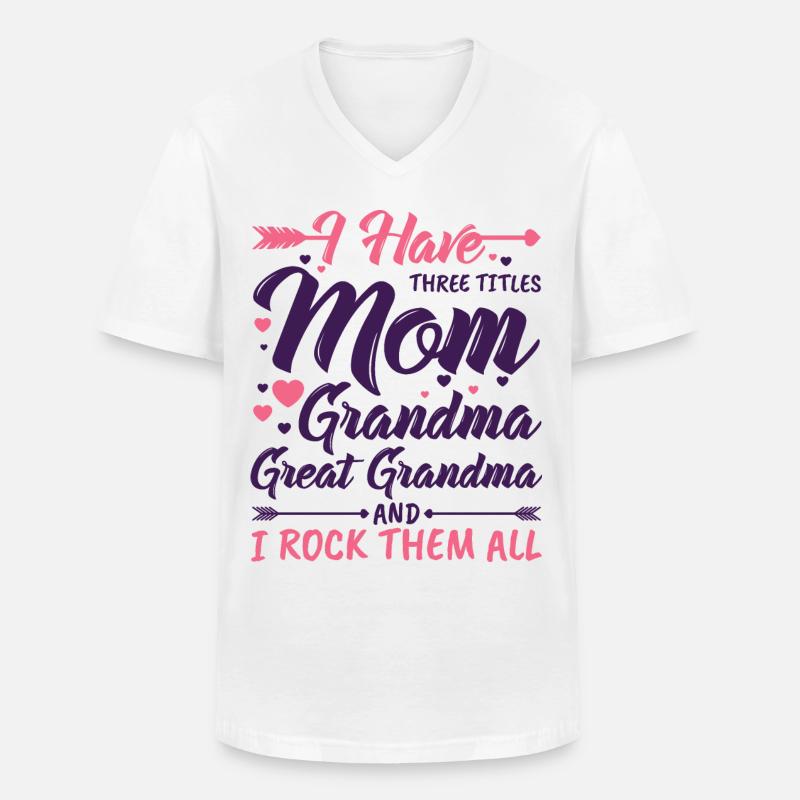 Urgroßmutter Uroma Geschenkidee - Männer-T-Shirt mit V-Ausschnitt - Weiß