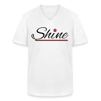 Shine - Männer-T-Shirt mit V-Ausschnitt - Weiß - Vorne - AI Model Male 185 light (185cm)