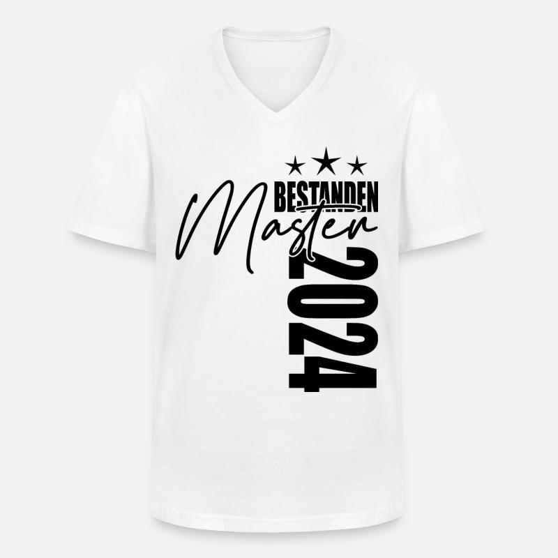 Master 2024 - Männer-T-Shirt mit V-Ausschnitt - Weiß