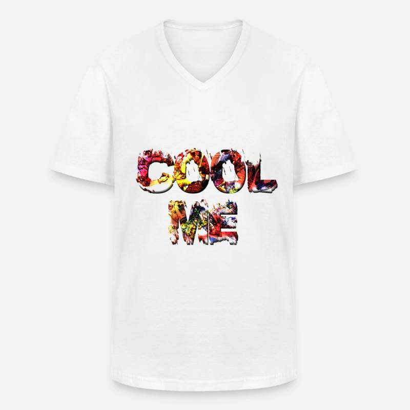 Cool Me - Männer-T-Shirt mit V-Ausschnitt - Weiß