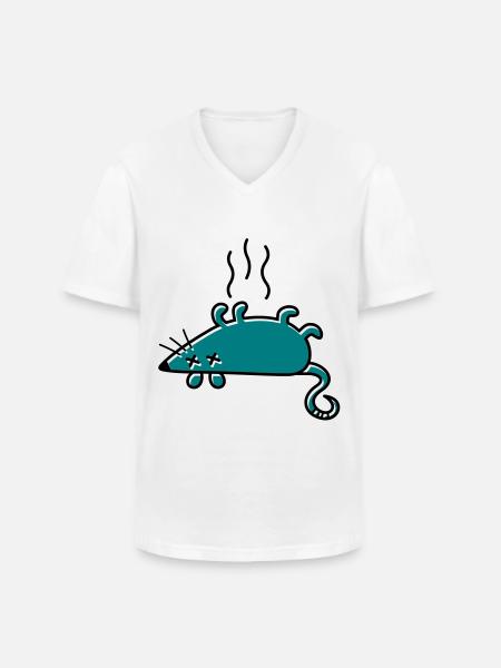 A dead mouse - Men's V-Neck T-Shirt - white
