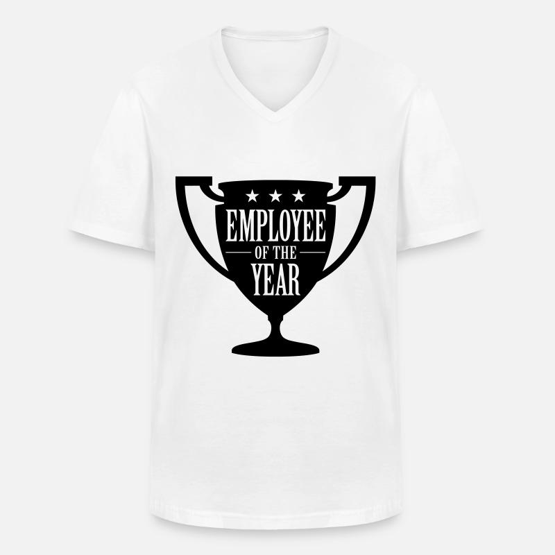 Mitarbeiter des Jahres! - Männer-T-Shirt mit V-Ausschnitt - Weiß