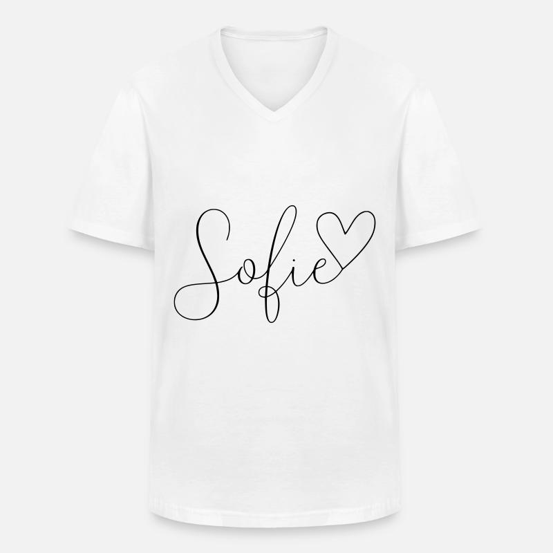 Sofie Name Vorname Mädchen - Männer-T-Shirt mit V-Ausschnitt - Weiß