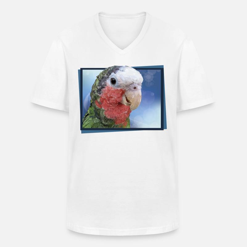 Der kubanische Amazonas - Männer-T-Shirt mit V-Ausschnitt - Weiß