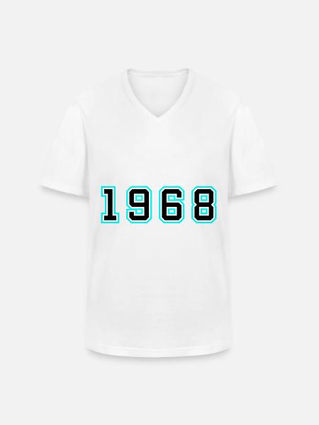 1968 Year Birthday - Men's V-Neck T-Shirt - white