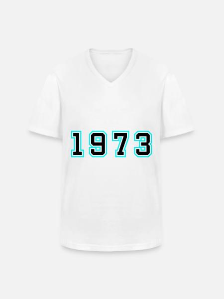 1973 Year Birthday - Men's V-Neck T-Shirt - white