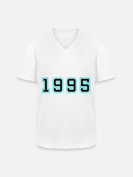 1995 Year Birthday - Men's V-Neck T-Shirt - white