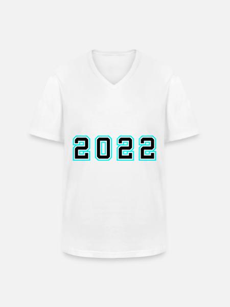 2022 Year Birthday - Men's V-Neck T-Shirt - white