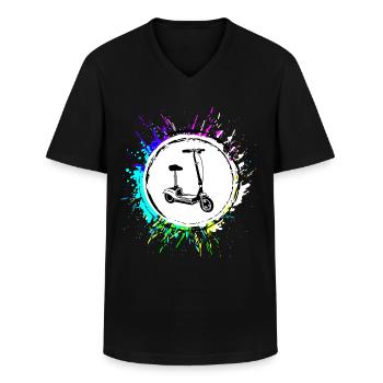 Trottinette électrique Icon E Scooter - T-shirt col V Homme - noir - Devant - AI Model Male 178 dark (178cm)