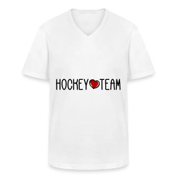 Équipe de hockey - T-shirt col V Homme - blanc - Devant - AI Model Male 185 light (185cm)