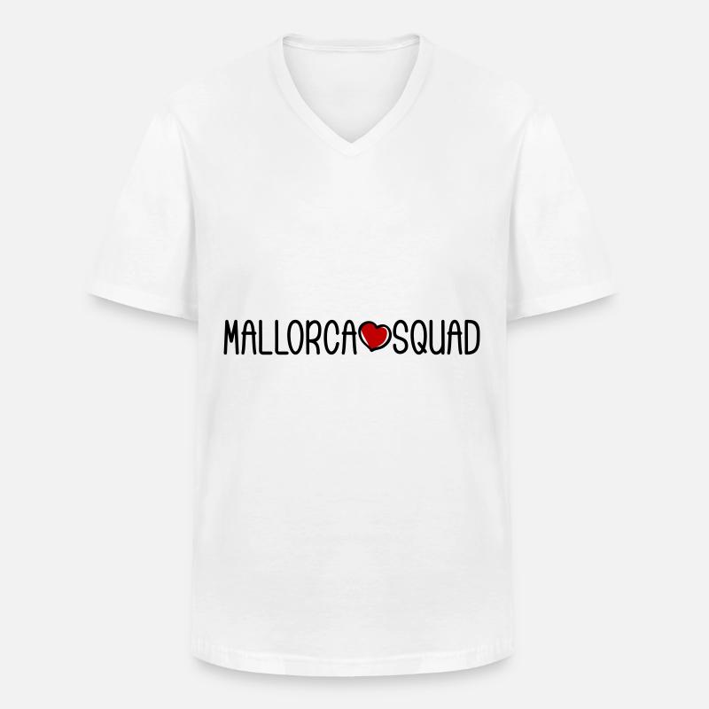 Mallorca Squad - Männer-T-Shirt mit V-Ausschnitt - Weiß