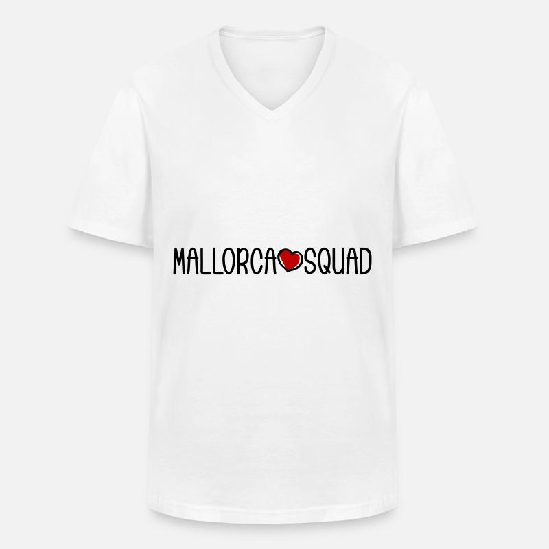 Mallorca Squad - Männer-T-Shirt mit V-Ausschnitt - Weiß