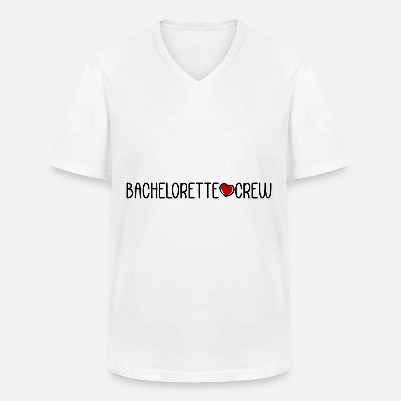 Bachelorette Crew - Männer-T-Shirt mit V-Ausschnitt - Weiß