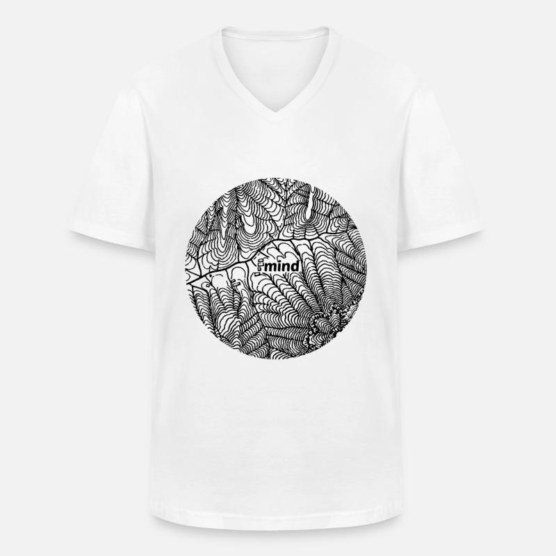 Tee-Baum Mind Map - Männer-T-Shirt mit V-Ausschnitt - Weiß
