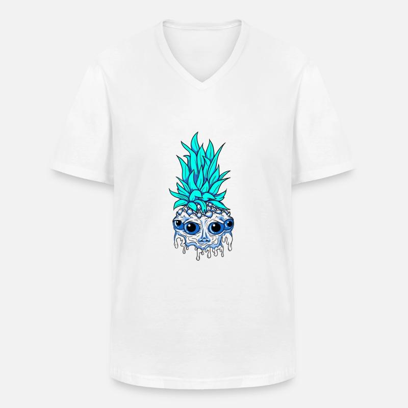 AnnaNas Head - Männer-T-Shirt mit V-Ausschnitt - Weiß