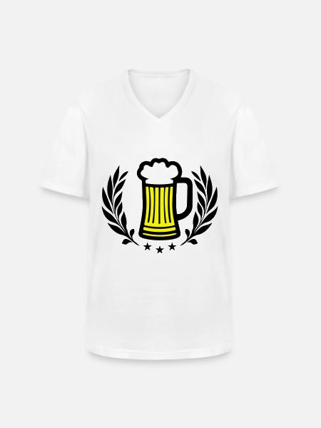 Beer Symbol Booze - Men's V-Neck T-Shirt - white