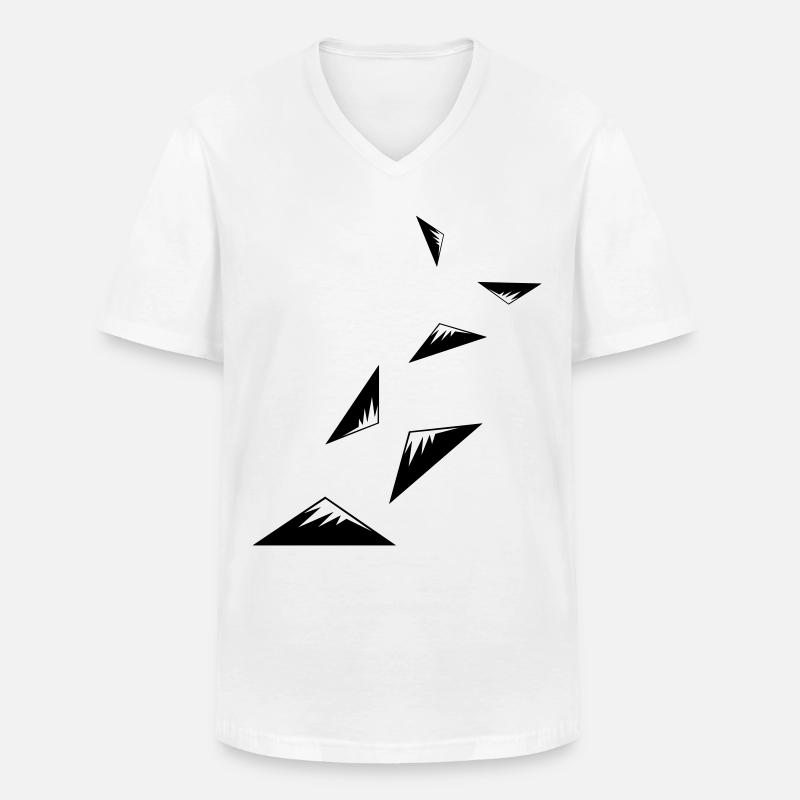 Berge Symbol - Männer-T-Shirt mit V-Ausschnitt - Weiß