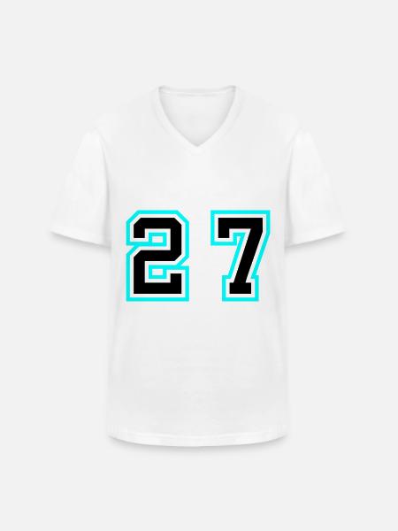 27 Number symbol - Men's V-Neck T-Shirt - white