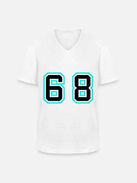 68 Number Symbol - Men's V-Neck T-Shirt - white