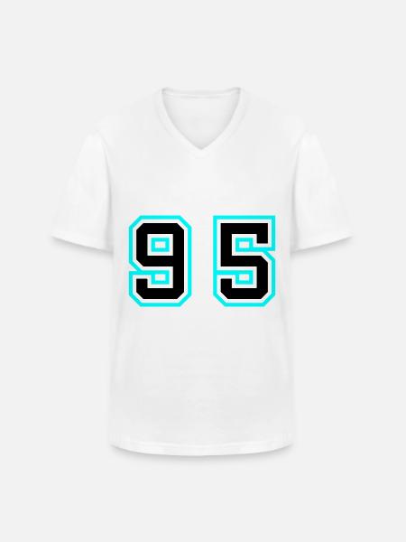 95 Number Symbol - Men's V-Neck T-Shirt - white