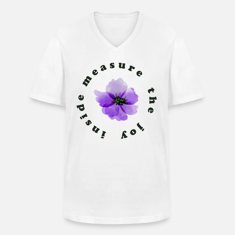 innerliche Freude - Männer-T-Shirt mit V-Ausschnitt - Weiß