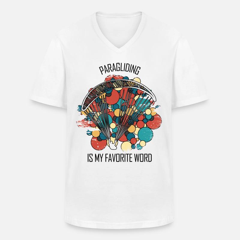 Paragliding Gleitschirm Paragleiter Paraglider - Männer-T-Shirt mit V-Ausschnitt - Weiß