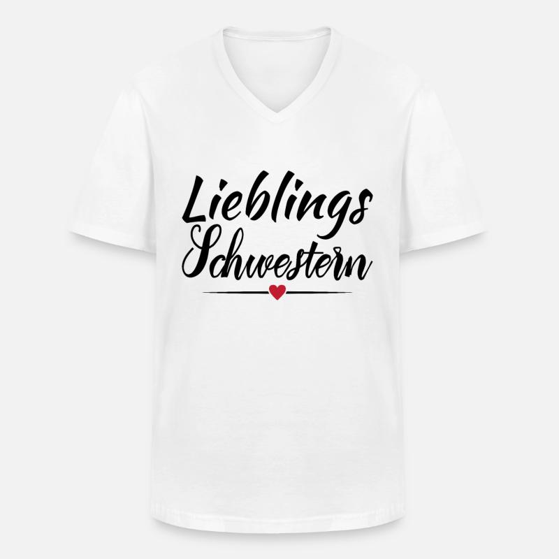 Lieblingsschwester Geschenk Geschenkidee Schwester - Männer-T-Shirt mit V-Ausschnitt - Weiß