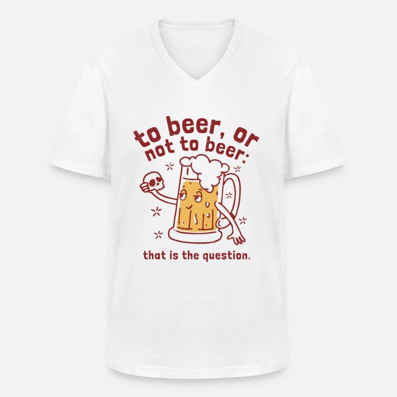 Bier oder nicht Bier - Männer-T-Shirt mit V-Ausschnitt - Weiß