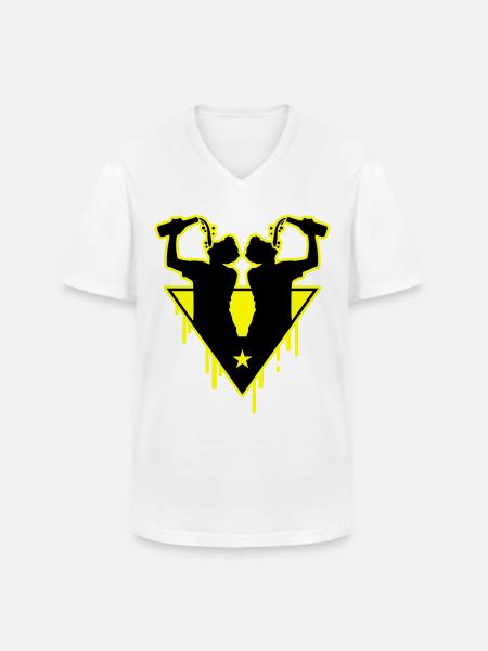 Drinker Team Bottle - Men's V-Neck T-Shirt - white