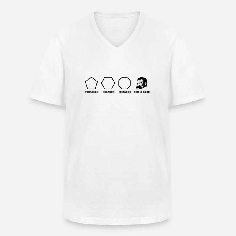 Nietzsche Gott Meme - Männer-T-Shirt mit V-Ausschnitt - Weiß