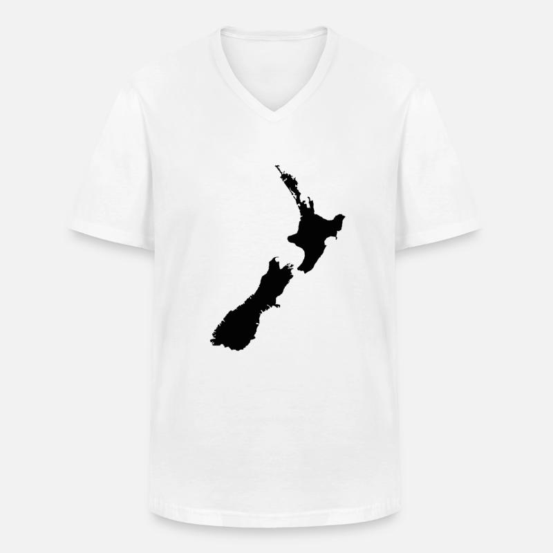 Neuseeland! - Männer-T-Shirt mit V-Ausschnitt - Weiß