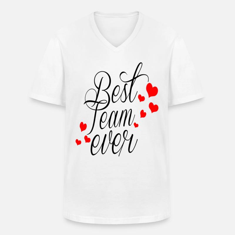 Best Team Ever! - Männer-T-Shirt mit V-Ausschnitt - Weiß
