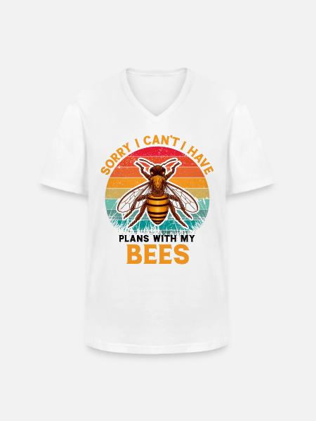 Imker - Männer-T-Shirt mit V-Ausschnitt - Weiß