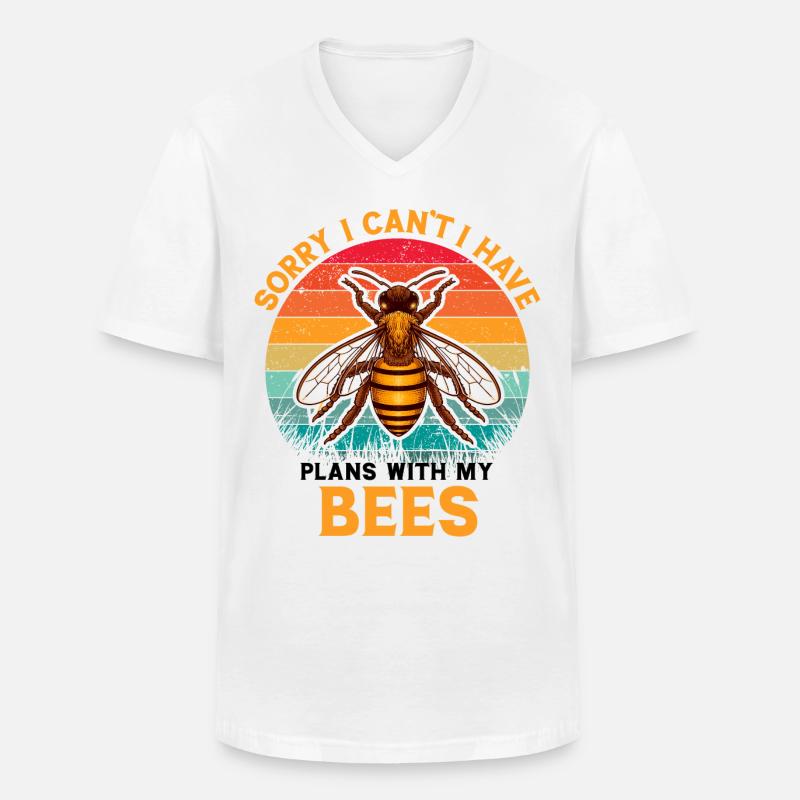 Imker - Männer-T-Shirt mit V-Ausschnitt - Weiß