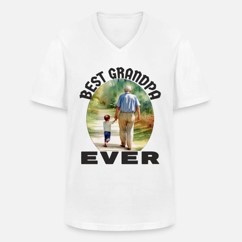 Bester Opa aller Zeiten - Männer-T-Shirt mit V-Ausschnitt - Weiß
